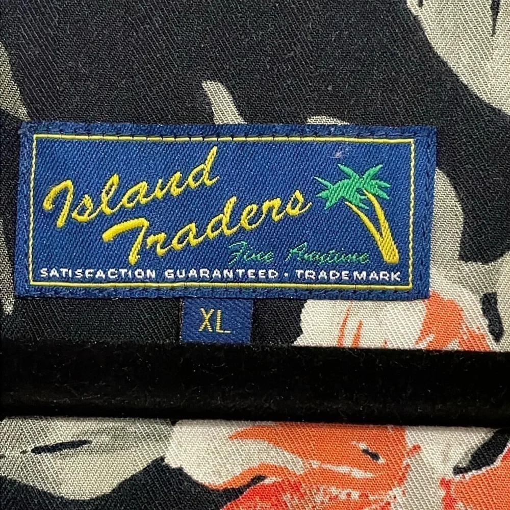 Island Traders Women Vintage Matching Set XL/XXL Black Resortwear Tropical